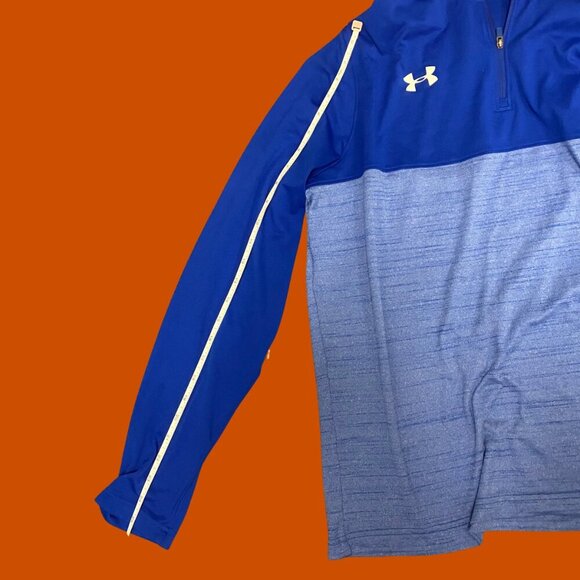 Under Armour HeatGear Blue Two-Tone Quarter-Zip Hoodie (Men’s Large) - Picture 7 of 8